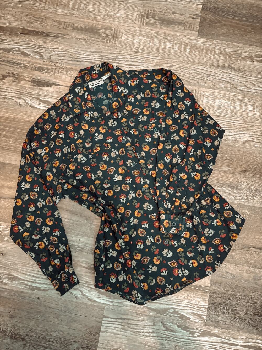 vintage floral button up